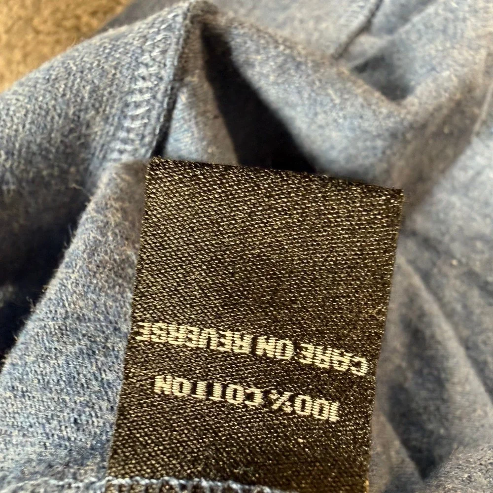 The Black Dog Tavern Co Mens Medium Blue Snap Mock Neck Pullover Sweater 3828